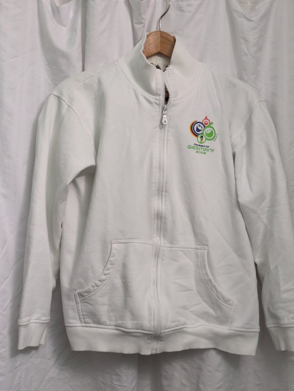 2006 FIFA World Cup Germany White Zip Up Hoodie Size M